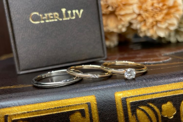 ４月２３日の誕生花『カンパニュラ』<br>シェールラブの婚約指輪・結婚指輪